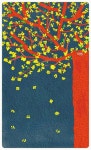 Modern Art Painting of Orange and Blue Tree | 쉬운 아크릴화 일러스트, 아크릴그림, 비구상 그림