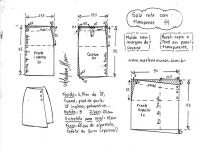 Saia reta com transpasse assimétrica - Marlene Mukai Pin on 패턴