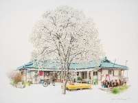bibongsuper | 이미경 Lee Me Kyeoung | 2017 | 풍경 수채화, 풍경 그림, 집 그림