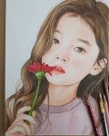 예쁘면 그리고 싶어져요. 예쁜소녀 색연필 그림 . . #colorpencilart