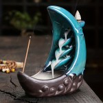 Temu｜1pc Ceramic Waterfall Incense Burner,creative Home Aromatherapy Gift For Home Decoration,home Office Incense Passage... 