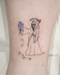 My grim reaper tattoo by Ziv 지브 in Seoul, South Korea (no shop name) | Grim reaper tattoo, Cute tattoos, Tattoos for women