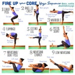 Fire up your core, connect with your inner strength. @miss_sunitha #sunithalovesyoga #pilatescore | 요가 포즈, 요가 플로우, 요가