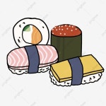 맛있는 스시 일본 일러스트 초밥 만화 음식 고급, 일본, 일본 초밥, 고급 음식 PNG 일러스트 및 PSD 이미지 무료 다운로드 - Pngtree