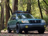 Sigs 1999 Subaru Forester L with 225/70R15 Cooper Discoverer AT3 tires on 15X8 wheels. | Subaru forester, Subaru, Subaru forester xt