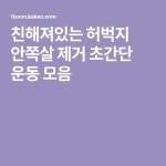친해져있는 허벅지 안쪽살 제거 초간단 운동 모음 | 허벅지, 운동