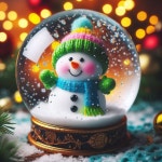 Beautiful and happy snowman in glass ball Beautiful and happy snowman in glass ball | 공예, 모자이크, 모자이크 아트