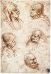 | Five caricature heads | 르네상스, 해부학 강좌, 강좌