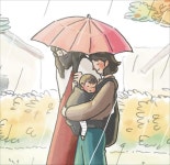 🍁 각처에서 그리스도의 향기를 - 우리 주 예수... 비 내리는 걸 너무 좋아하면서 보더라. 그 길로 우산 챙겨서 산책길로 나왔다. 비는 오지... 