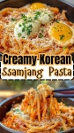 Creamy Korean Ssamjang (쌈장) Pasta Creamy Korean Ssamjang (쌈장) Pasta | Sushi recipes, Korean noodle recipes, Trending recipes