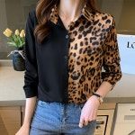 잇츠스타일 봄 호피무늬 레오파드 패턴 심플 블라우스 Pin em 패션 FASHION