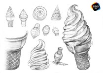 아이스크림. 아이스크림기초디자인.아이스크림드로잉.아이스크림소묘
