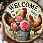 예술, 기발한 금속 플라크, 알루미늄 재질, 실내/실외 축제 장식으로 식당, 정원, 바, 카페, 체육관,… en 2024... 