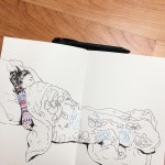 일상그리기, 집. life drawing, home. 새벽에 도깨비를 보고 자서 피곤한가... 낮잠자는 아내. #drawing #ballpen #jetstream #드로잉 #볼펜... 