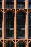 Brick arches are topped by glass tower at Arc by K... - #Arc #arches #Brick #facade #glass #topped #Tower | 벽돌 건축, 아치, 요양원