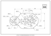 STUDYCADCAM 2D CAD 연습 345 (PDF) - Payhip in 2024 | Autocad drawing, Autocad tutorial, Cad drawing