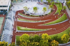 열린공간 창출과 연속된 어반 스트럭쳐 구축에 있다. 상하이 장마오 운동공원의 디… | Landscape and urbanism, Urban landscape... 