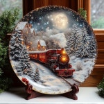 en 2D, Decoración metálica temática de tren navideño, Para el hogar, bar, cocina, ca… - 2024 | 크리스마스 기차, 빈티지... 