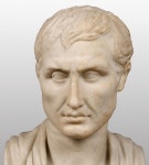 Head of the comic poet Menander, possibly after a portrait in the theater of Dionysus in Athens by Kephisodotos and Timarchos... 