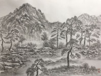 기초수묵화에 있는 황수연님의 핀 | 그림, 풍경 그림