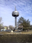 Pin by Glitterbutter1 on 조형물 | Entrance sign, Sculpture, Tower