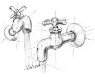 do_****님의 의뢰: #수도꼭지 #밸 브 #valve . #znlee #sketch #perspective #투시 #시계도법 #스케치 #제품디자인 #렌더링