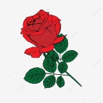 장미 꽃 요소 Png 선형 초안 만화, 장미 꽃, 발렌타인 데이, 장미 PNG, 일러스트 및 벡터 에 대한 무료 다운로드 - Pngtree | 장미 꽃, 꽃, 장미