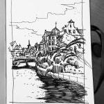 #draw#drawing#sketch#드로잉#urbansketch#urbansketchers#pen... здание#line#street#스케치#путешествие#иску…