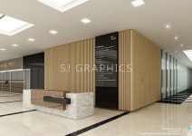 에스제이 그래픽스 투시도 - 교원 로비 인테리어 투시도