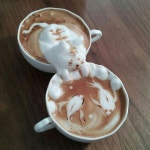 Next-level latte art game | 라떼아트, 귀여운 음식, 음식