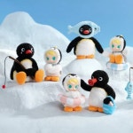 정품 베이비 몰리 x Pingu 해피 낚시 비닐 시리즈 펜던트 블라인드 박스 마그네틱 포인트 그림 스타일 데스크탑 장식 장난감