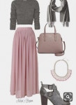 Pin by 주희 윤 on 옷 | Pink maxi skirt, Chic outfits, Fashion