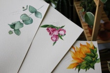 #해바라기 #꽃그림 #수채화 #수채화일러스트 #일러스트 #드로잉 #베리현 #flower #tulips #eucalyptus #sunflower... 