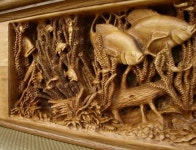 Pin by 뚝딱뚝딱 목공소 on Sculpture | Wood carving patterns, Relief sculpture, Fish wood carving