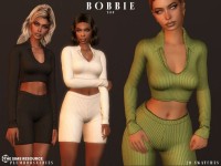 Plumbobs n Fries BOBBIE top in 2023 | Sims 4, Clothes, Sims 4 clothing