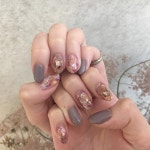 yuria / 유리아さんはInstagramを利用しています:「#lilyuria_nail . . #秋ネイル ❤︎ . .」 | Desain kuku, Kuku