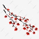 아래로 납매 꽃 일러스트 피는 매화, 걸려 있다, 드리우다, 꽃 PNG 일러스트 및 PSD 이미지 무료 다운로드 - Pngtree