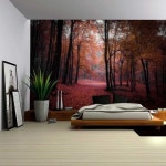 Autumn Time in a Forest - Wall Mural, Removable Sticker, Home Decor - 66x96 | 인테리어, 갤러리, 숲
