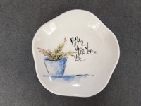 수채화 캘리그라피 세라믹 핸드 페인팅에 올려봅니다. | 세라믹, 색, 수채화