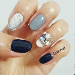 #계산동… | Nail art, Nails, Acrylic nails #체크네일 #스와로브스키 #포인트아트  #계산동네일샵 #onenail #원네일 .  예약 & 문의... 