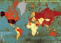Maps of countries by military expenditure - Vivid Maps World에 있는 핀