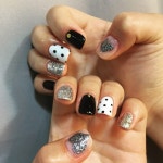 Polka Do Nail Korean Nail Idea #땡땡이네일 #Akiwarinda | เล็บสวย
