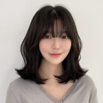 단발 s컬 | 중간 길이 머리, 미디움 레이어드컷, 앞머리 헤어스타일