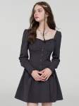 그레이스 스퀘어넥 레이스 A라인 드레스 グレースクエアネックレースAラインドレス in 2024 | A line dress, Lace a line dress, Dress