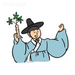 유토이미지 | 홍천 인삼_한국전통 복장 입은 선비 전국 특산물 시리즈... 입은 선비 전국 특산물 시리즈 벡터 이미지 일러스트 - 2024 | 캐릭터... 