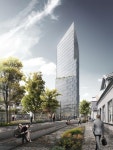 Башня Breiavatnet Lanterna © Schmidt Hammer Lassen Architects | 마천루, 빌딩, 파사드