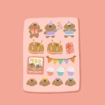 품절될 경우 조기마감하려고 합니당🧸💌 - 스티커는 일기장팩,해피벌쓰댕,체리댕이,귀욤댕이,힙댕이 총 5종류 판매… | Cute, Person, Records