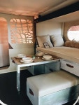 광신카인테리어 | Beautiful partition wall, nice seat pouf | 캠핑카 인테리어, 집