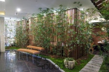신화푸드빌리지 경기일산점 우설화 인조대나무artificial bamboo trees | 창문 인테리어, 인테리어, 창문