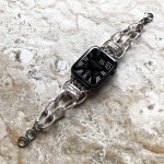 Bracelet Apple en acier inoxydable couleur argent pour iWatch Ultra 2 9 8 7 SE 6 5 4 3 2 1 Boîtier 38 mm 40 41 42 mm 44 mm 45 mm... 